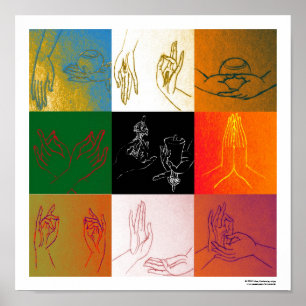 Nine Mudras Poster A