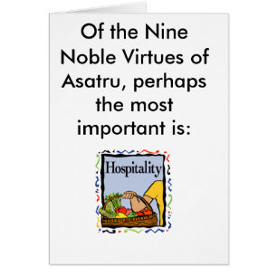 Nine Noble Virtues: Hospitality