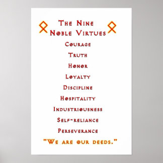 Nine Noble Virtues Poster