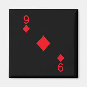 Nine of Diamonds Costume Halloween Deck of Cards Magnet