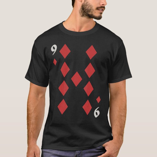 Nine Of Diamonds Deck Of Cards Halloween Group Cos T-Shirt (Front)