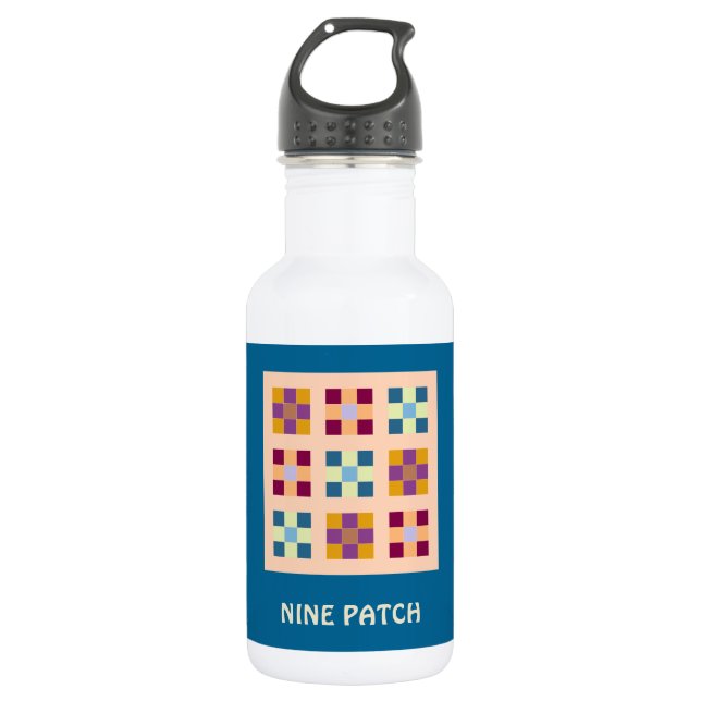 Nine Patch2 18 oz Water Bottle (Front)
