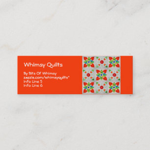 Nine Patch Heart Quilt Mini Business Card