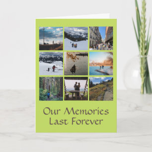 Nine Photo Collage Custom Greeting Card