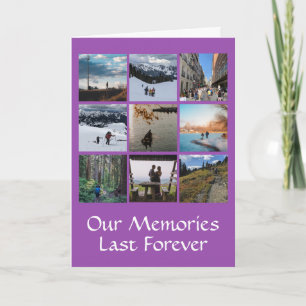 Nine Photo Collage Custom Greeting Card