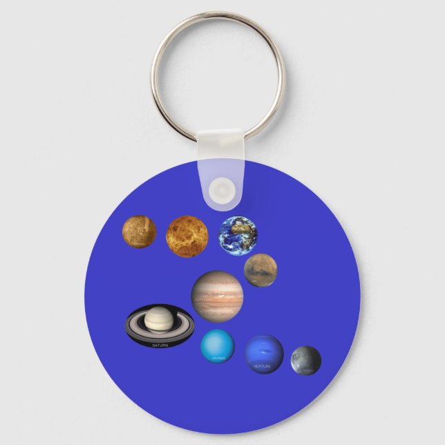 Nine Planets in the Solar System Key Ring (Front)