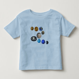 Nine planets in the solar system. Mercury,Venus, Toddler T-Shirt