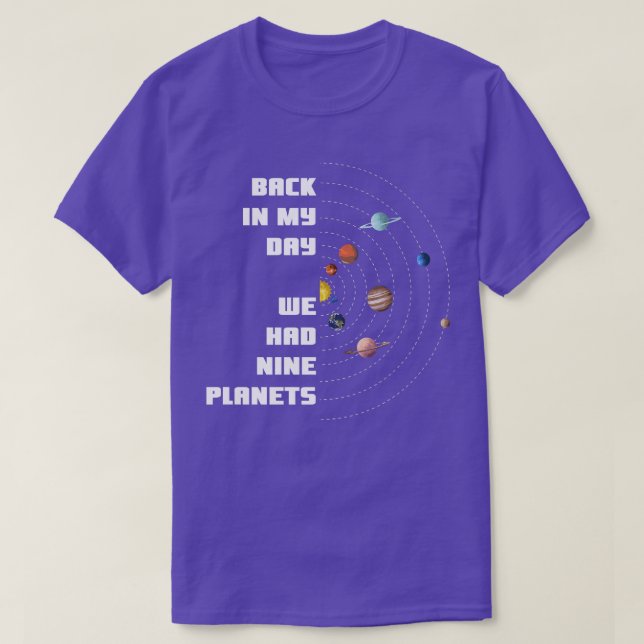 Nine Planets Outer Space Science Astronomer Premiu T-Shirt (Design Front)
