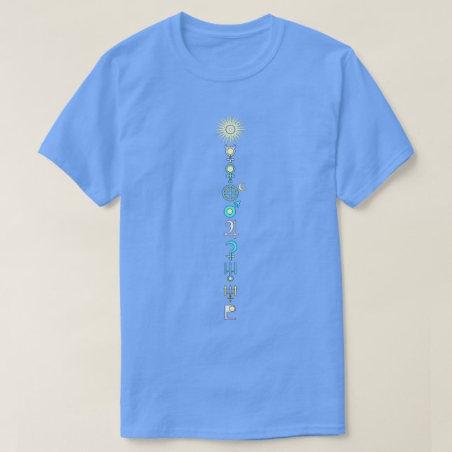 Nine Planets Sun and Moon T-Shirt (Design Front)