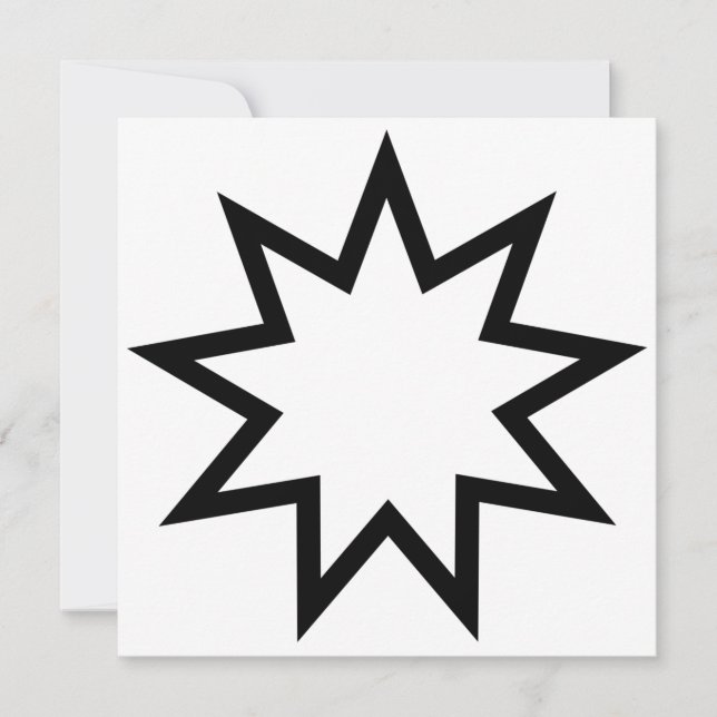 Nine-Pointed Star (Symbol of the Bahai Faith) Card (Front)