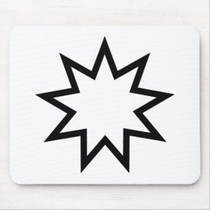 Nine-Pointed Star (Symbol of the Bahai Faith) Mouse Pad