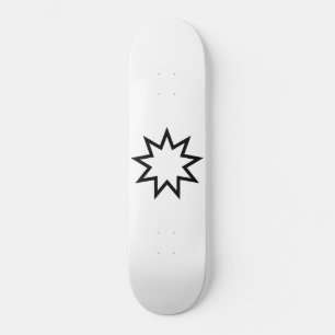 Nine-Pointed Star (Symbol of the Bahai Faith) Skateboard