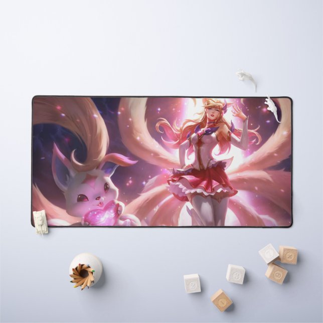 Nine Tail Fox Deskmat | Customisable Desk Mat (Kids Table)