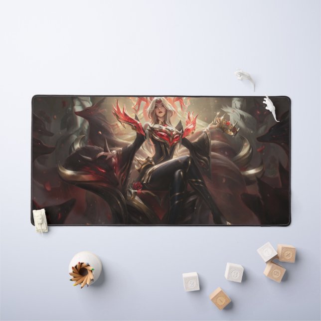 Nine Tail Fox Deskmat | Customisable Desk Mat (Kids Table)