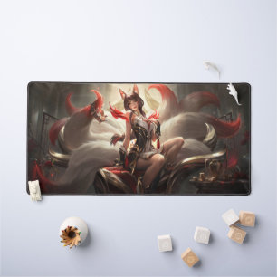 Nine Tail Fox Deskmat   Customizable Desk Mat