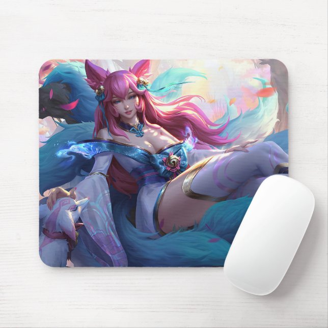 Nine Tail Fox Mousepad | Customisable Mousepad (With Mouse)