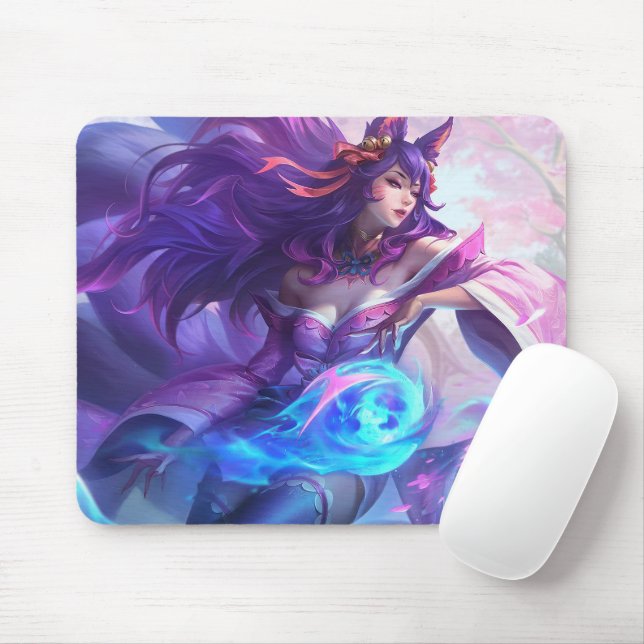 Nine Tail Fox Mousepad | Customisable Mousepad (With Mouse)