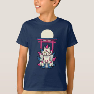Nine-Tailed Kitsune Fox- Fun Yokai T-Shirt