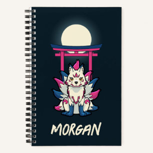 Nine-Tailed Kitsune- Japanese Fox Personalized Notebook