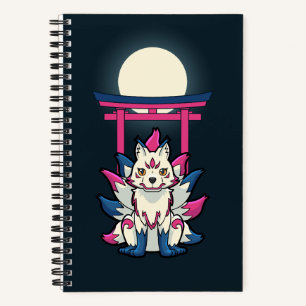 Nine-Tailed Kitsune- Japanese Fox Yokai Notebook