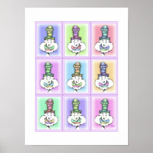 Nine Tall Hat Clowns: Poster
