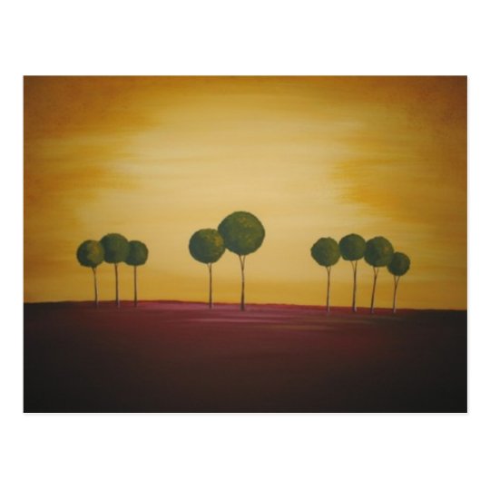 Nine Trees at Sunset Postcard