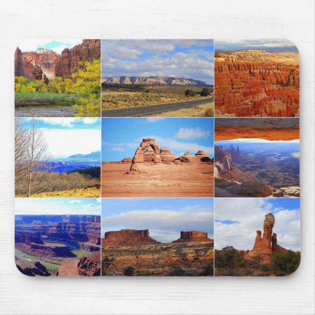 Nine Utah Landscape Icons Mouse Pad (Front)