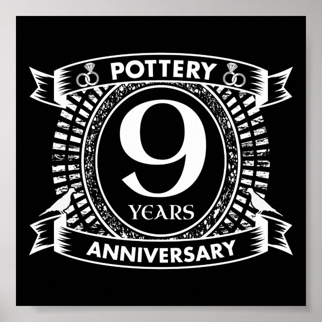 Nine years Pottery wedding anniversary Poster (Front)