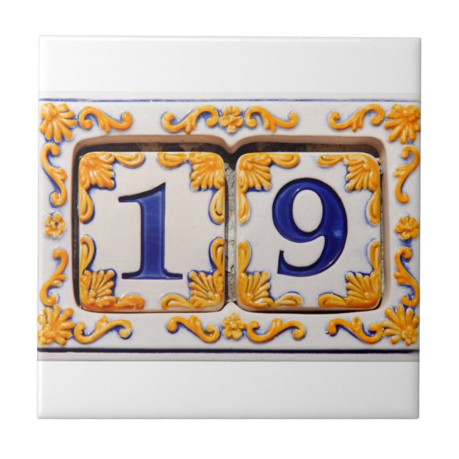 Nineteen Ceramic Tile (Front)