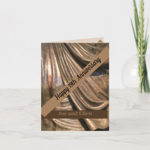 Nineteenth Wedding Anniversary bronze Card