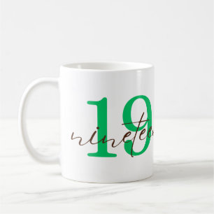 Nineteenth Year with Personalization Coffee Mug