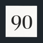 Ninetieth Birthday Cocktail Napkin<br><div class="desc">90th Birthday cocktail napkins.  Simple.</div>