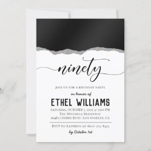 Ninety Diamond Birthday Invitation