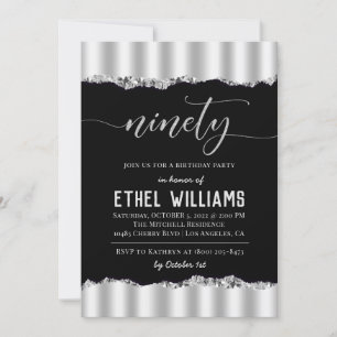 Ninety Diamond Birthday Invitation