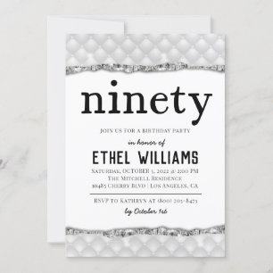 Ninety Diamond Birthday Invitation