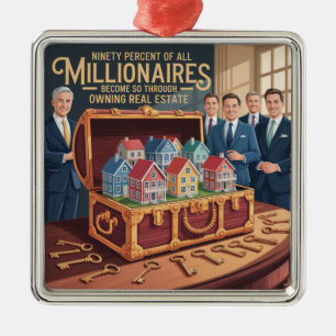 Ninety Percent Of All Millionaires Metal Ornament