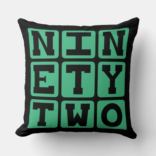 Ninety Two, Number 92 Cushion (Front)