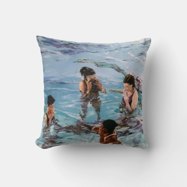 Ninfas en el agua/Nymphs in the water Cushion (Front)