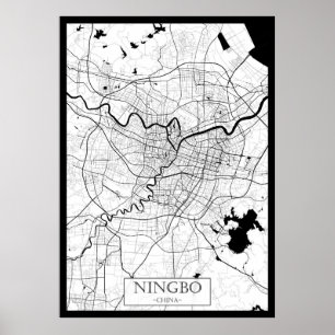 Ningbo China Map Poster
