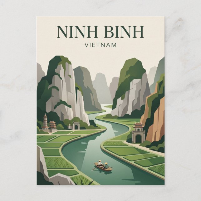 Ninh Binh Vietnam Postcard (Front)