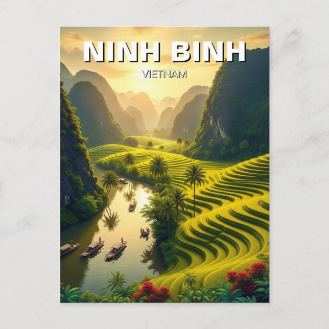 Ninh Binh Vietnam Travel Postcard (Front)