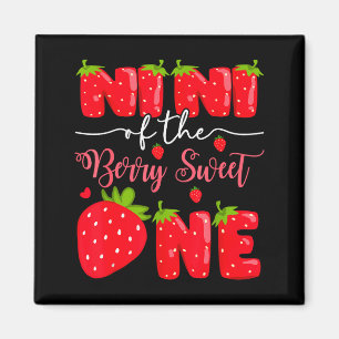 Nini Of The Berry Sweet One 1st Birthday Strawberr Magnet