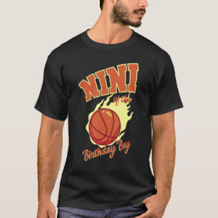 Nini Of The Birthday Boy Basketball Family Bday Pa T-Shirt