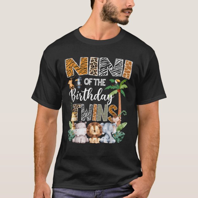 Nini Of The Birthday Twins Safari Jungle Animal Lo T-Shirt (Front)