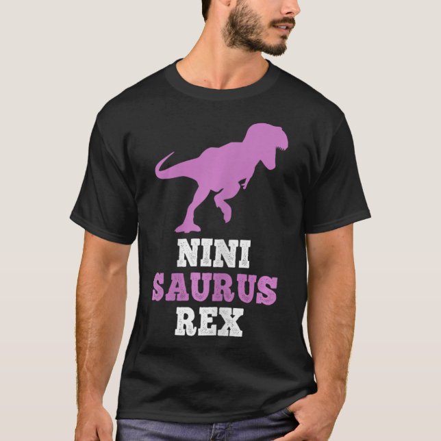 Nini-saurus Rex Dino Dinosaur Ninisaurus Funny  T-Shirt (Front)