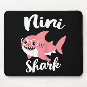 Nini Shark Mother's Day Grandma Funny Mouse Pad