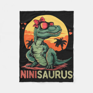 Ninisaurus Dino Dinosaur Nini-saurus T-rex Mother' Fleece Blanket