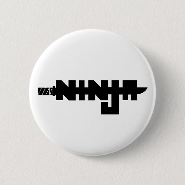 Ninja 6 Cm Round Badge (Front)