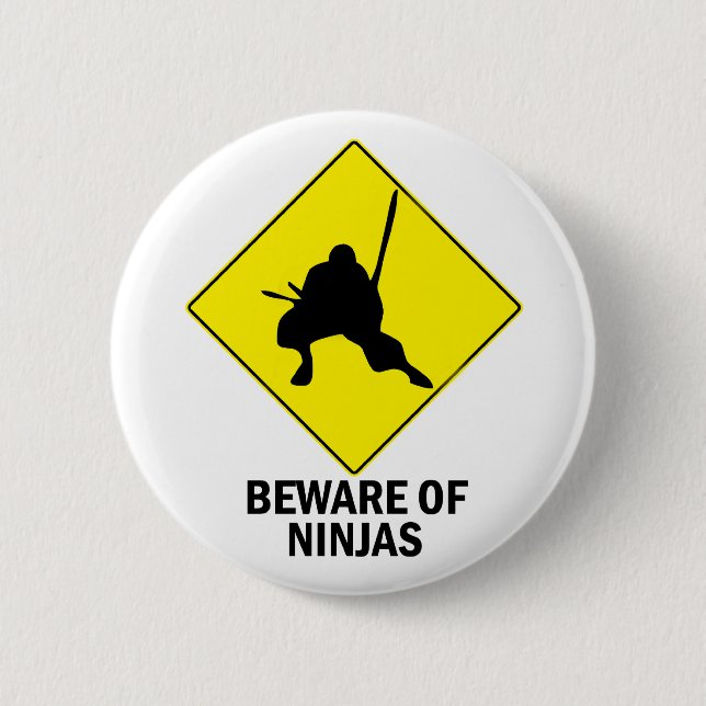 Ninja 6 Cm Round Badge (Front)