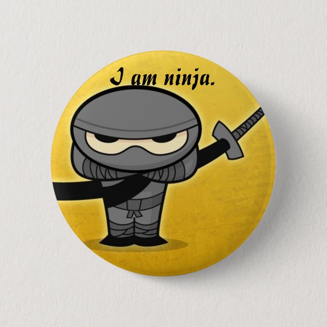 ninja 6 cm round badge (Front)